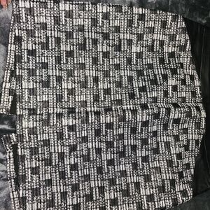 Ann Taylor Black & White Tweed Pencil Skirt